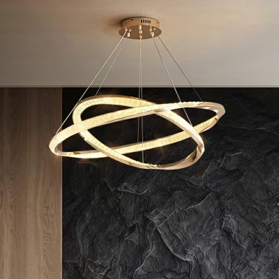 2 Light Modern Style Circle Shape Metal Ceiling Hung Fixtures