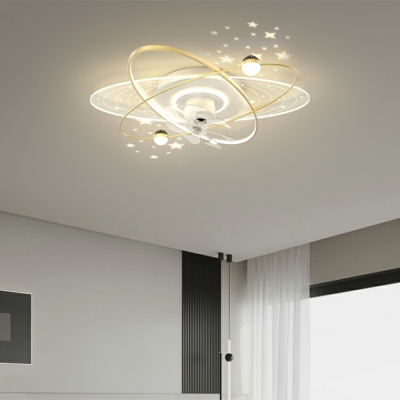 5 Light Kids Style Oval Shape Metal Flush Mount Ceiling Light Fixture