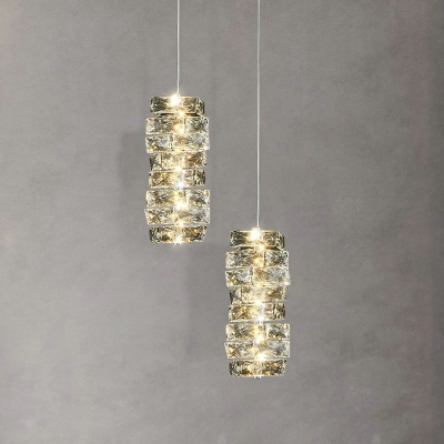 Crystal LED Hanging Pendant Lights Minimalism Elegant for Bedroom