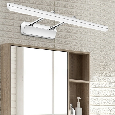 Minimalism Led Vanity Light Fixtures Adjustable White Linear for Bathroom