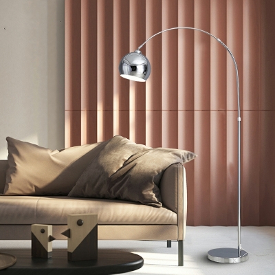 1 Light Contemporary Style Golbe Shape Metal Floor Standing Lamp