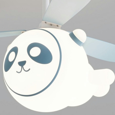 1 Light Kids Style Panda Shape Metal Pendant Lighting Fixtures