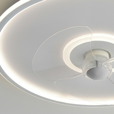 Acrylic Flush Fan Light Fixtures Contemporary Style Flush Fan Light for Living Room