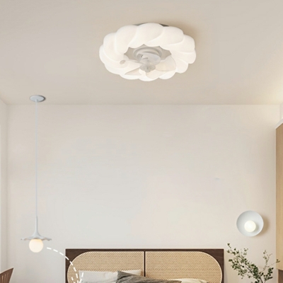 Contemporary Ceiling Fans White Floral Elegant for Kid's Room