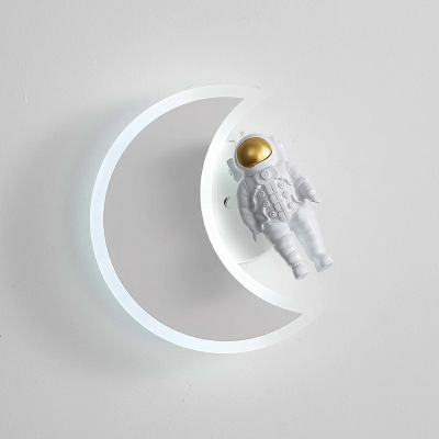 LED Astronaut Flush Mount Wall Sconce Minimalism for Kid's Room