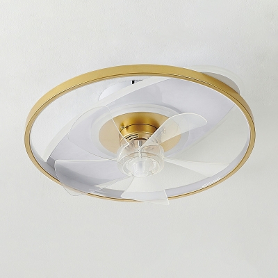 LED Simple Round Ceiling Mounted Fan Lightt for Bedroom and Living Room