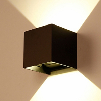 Metal Led Wall Sconce Lighting Basic Contemporary Rectangular