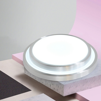 Minimalist Aluminum Round Led Double Layer Ceiling Light for Bedroom and Living Room