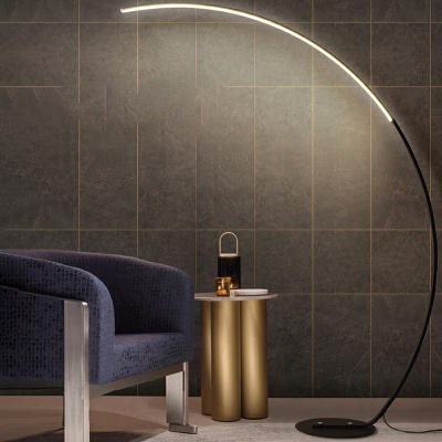Nordic Minimalist Line LED Stepless Dimming Floor Lamp for Bedroom
