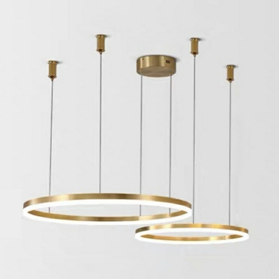 Nordic Simple LED Multi-layer Ring Parallel Chandelier for Living Room