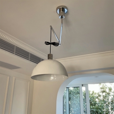 1 Light Antique Style Dome Shape Metal Hanging Pendant Lights