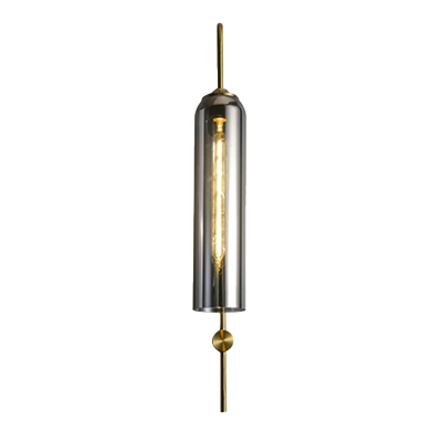 1 Light Industrial Style Cylinder Shape Metal Wall Lighting Fixtures