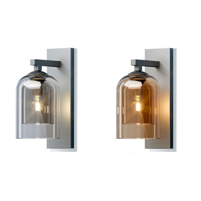 1 Light Industrial Style Geometric Shape Metal Wall Lighting Fixtures