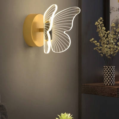 2 Light Kids Style Butterfly Shape Metal Wall Mounted Light Fixture