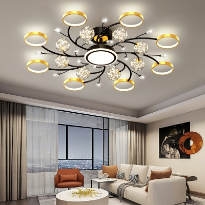 Acrylic Flush Mount Fixture Contemporary Style Flush Mount Lights for Living Room