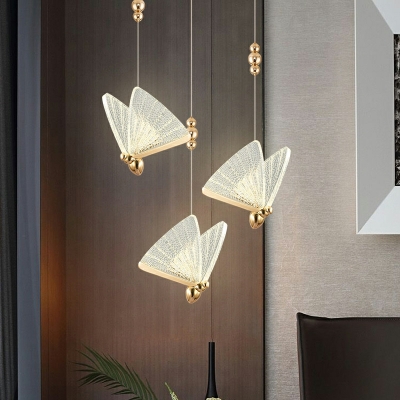 Creative LED Butterfly Hanging Lamp for Bedroom and Stairwell