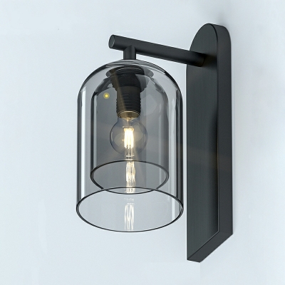 Industrial Style Creative Double Glass Wall Lamp for Entrance and Bedroom