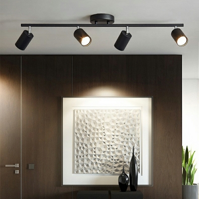 Metal LED Semi Flush Mount Ceiling Fixture Basic Modern for Living Room