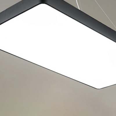 Modern Hanging Pendant Light Rectangular Linear for office