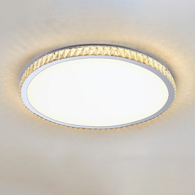 Nordic Light Luxury Crystal LED Flushmount Ceiling Light for Bedroom and Living Room