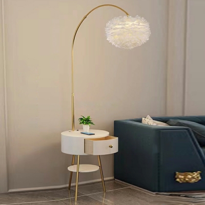 Nordic Style Floor Lamps Minimalism Feather Macaron for Bedroom