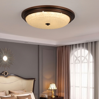 1 Light Ceiling Lamp Traditional Style Round Shape Metal Flush Mount Chandelier Lighting
