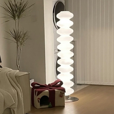 1 Light Contemporary Style Oval Shape Metal Floor Standing Lamps