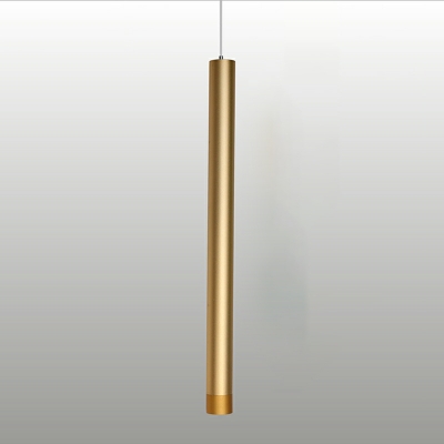 1 Light Contemporary Style Tube Shape Metal Hanging Ceiling Light