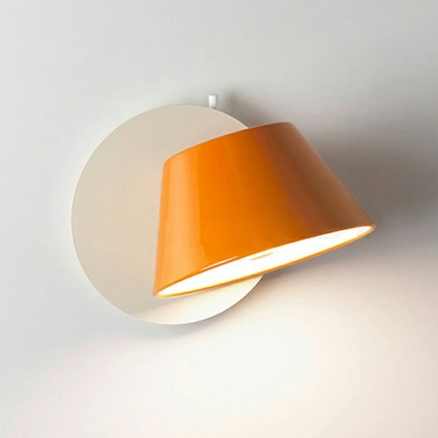 1 Light Minimalist Style Cone Shape Metal Wall Sconce Lighting