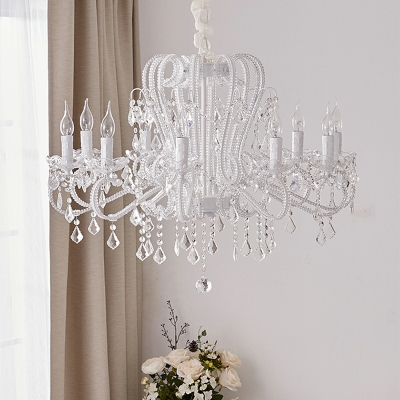 12 Light European style Candle Shape Metal Hanging Chandelier
