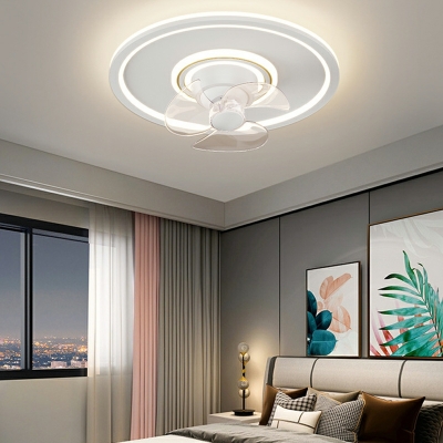Acrylic Led Flush Mount Kid's Room Style Flush Mount Fan Lamps for Living Room