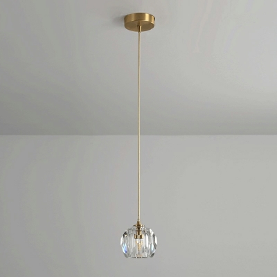 Crystal Globe Suspended Lighting Fixture Modern Metal for Dinning Room