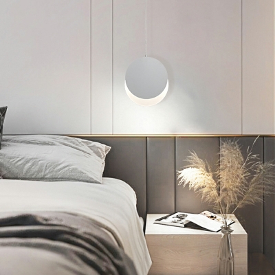 Nordic Minimalist Oval Acrylic Hanging Lamp for Bar and Bedroom