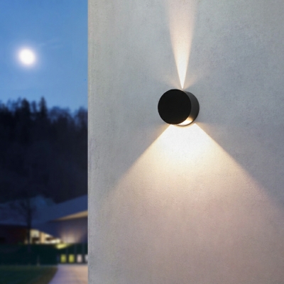 Simple Aluminum Wall Washer Round LED Wall Light for Aisle and Garden