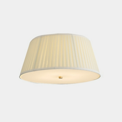 Traditional Fabric Shade Flushmount Ceiling Light for Bedroom and Dining Room