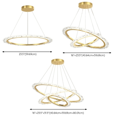1 Light Minimalist Style Ring Shape Metal Pendant Lighting Fixtures