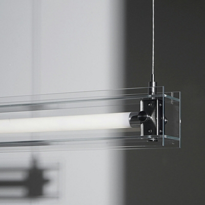 1 Light Modern Style Rectangle Shape Metal Island Lighting Fixtures