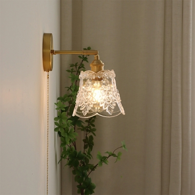 Industrial Wall Mounted Reading Lights Vintage Glass for Bedroom
