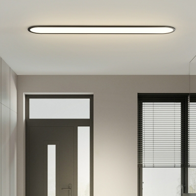 Minimalism Ceiling Mount Chandelier LED Linear for Living Room