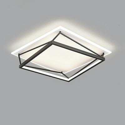 Modern Minimalist Hollow Design LED Ceiling Light Fixture for Bedroom