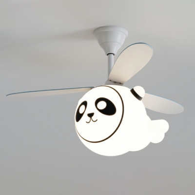 1 Light Kids Style Panda Shape Metal Pendant Lighting Fixtures