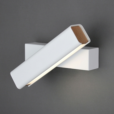 1 Light Minimalist Style Rectangle Shape Metal Wall Sconce Lighting