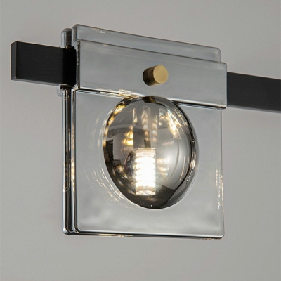 3 Light Simplistic Style Rectangle Shape Metal Multi Pendant Light