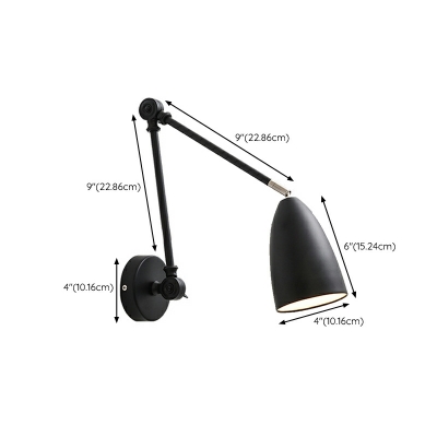 Adjustable Wall Mounted Light Fixture Bell Contemporary for Bedroom