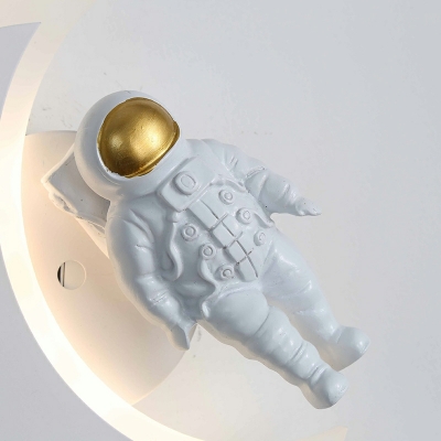 LED Astronaut Flush Mount Wall Sconce Minimalism for Kid's Room