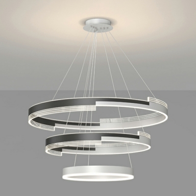 LED Minimalist Multi-layer Ring Chandelier for Living Room and Bedroom