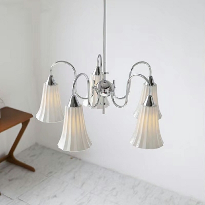 Metal Chandelier Pendant Light Minimalism Elegant with Shade Living Room