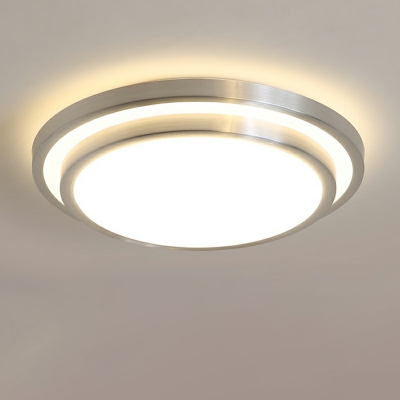Minimalist Aluminum Round Led Double Layer Ceiling Light for Bedroom and Living Room