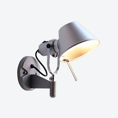 Nordic Industrial Design Rotatable Wall Lamp for Bedroom Bedside