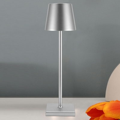 1 Light Contemporary Style Bell Shape Metal Bedside Lamps for Bedroom
